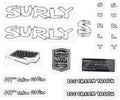 Surly Ice Cream Truck Frame Decal Set - White, with Ice Cream Sandwich